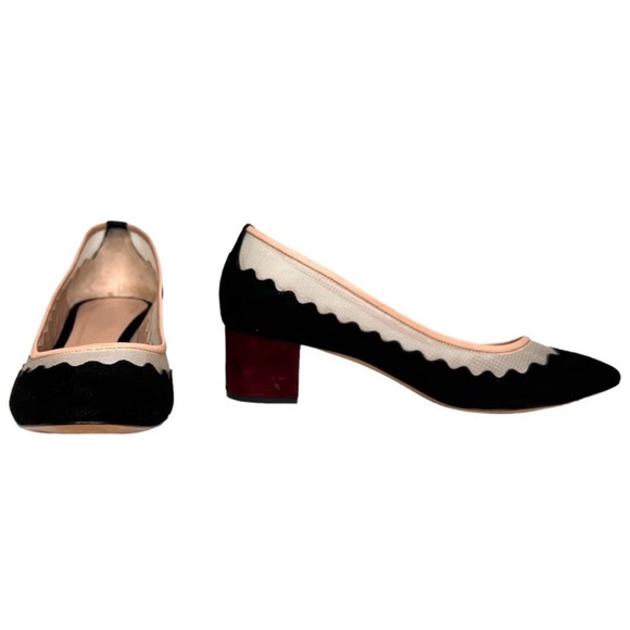 Chloe Black and Cream Suede Lauren Pumps Heels in 39 - EUC - Picture 6 of 6